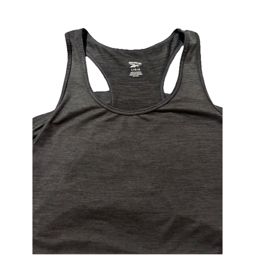 Reebok‎ Tank Top Women's Size Large Gray Athletic Gym Workout Wear Casual Summer - Picture 3 of 6